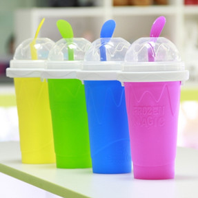 Squeezy freezy instant slushy maker ice cup